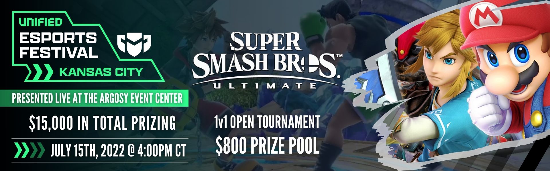Esports Festival: Kansas City Featuring Super Smash Bros. Ultimate Singles Esports Festival: Kansas City Featuring Super Smash Bros. Ultimate Singles